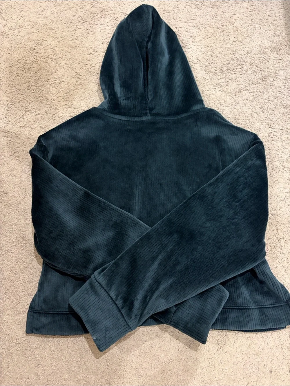 Athleta Kids Wide-Leg Corduroy Hoodie Set in Deep Teal